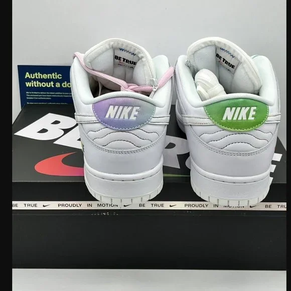 Nike SB Dunk Low Pro Be True Pride Size 12 DR4876-100 NEW WITH BOX IN HAND